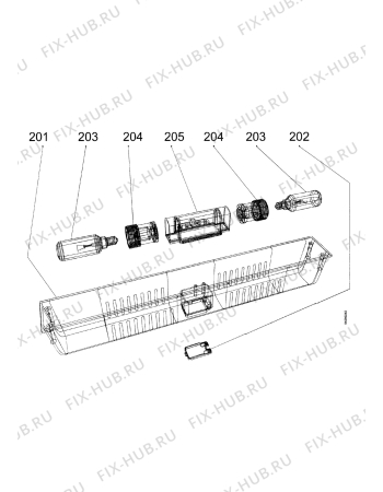 Взрыв-схема вытяжки Electrolux EFC105X - Схема узла Functional parts